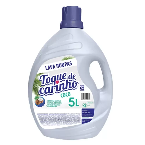 Lava roupa líquido toque de carinho coco 5l