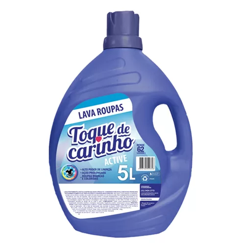 Lava roupa líquido toque de carinho active 5l