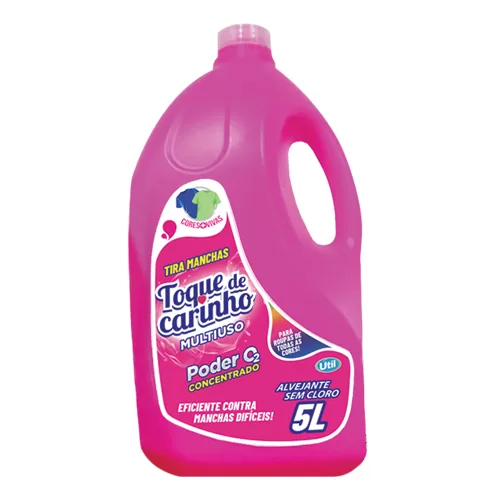 Tira manchas líquido toque de carinho rosa 5l